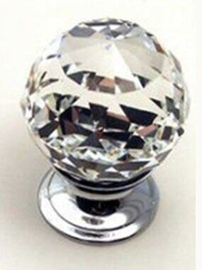 One (1)  Large 1 1/4" wide Rounded Crystal Drawer Pulls One (1) 0170-1130C